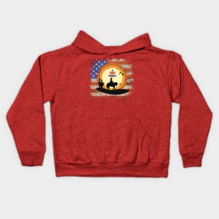 4th Of July Love my country Kids Hoodie